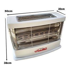 بخاری برقی تکسان فن دار مدل Tkt 2400 (دوبعدی چهار شعله فن دار)